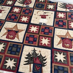 Vtg Moda Christmas Holiday Happenings Quilt Panel Flannel Sandy Gervais 46 x 43
